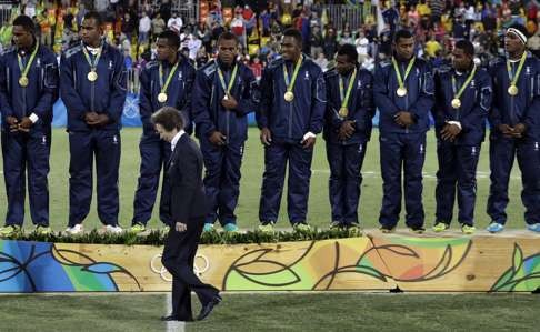 Fiji’s gold medal was the first – of any colour – for their nation. Photo: AP