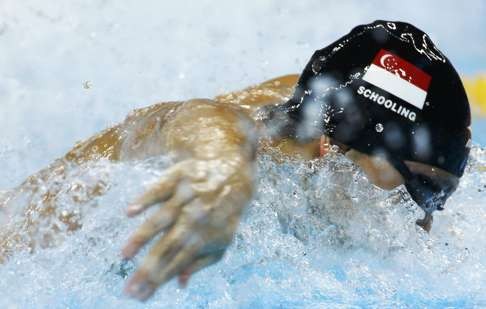 Joseph Schooling in full flight. Photo: Reuters