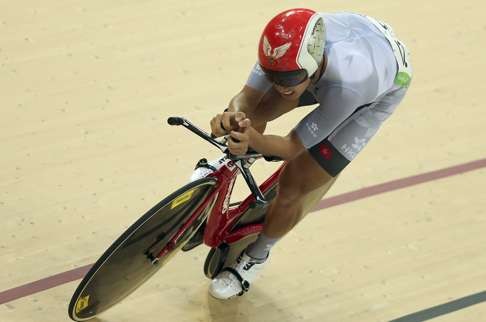 Hong Kong’s Leung Chun-wing competes in the men’s omnium. He was 11th out of 18 overall in the event. Photo: Reuters
