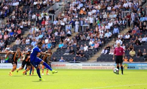 Mahrez scored his first goal of the new season against Hull City last weekend. Photo: AP