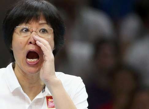 Lang Ping shouts instructions from the sideline. Photo: Reuters