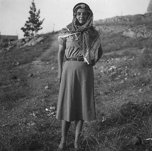 Hollingworth somewhere in Palestine soon after the second world war.