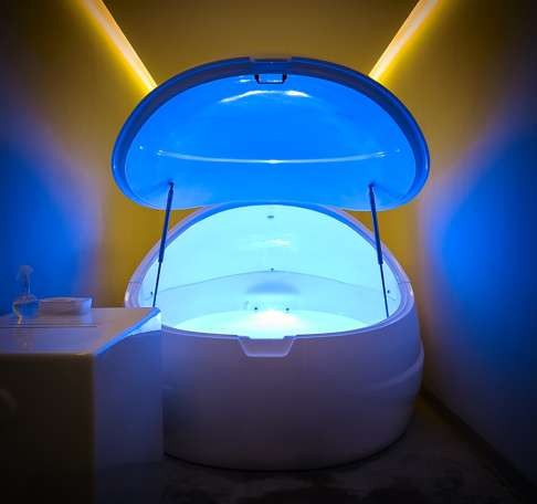 A flotation tank at Float On in Mid-Levels.