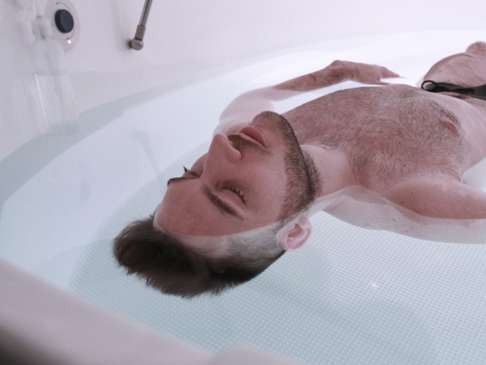 The Epsom salts in the water allows users to float freely.