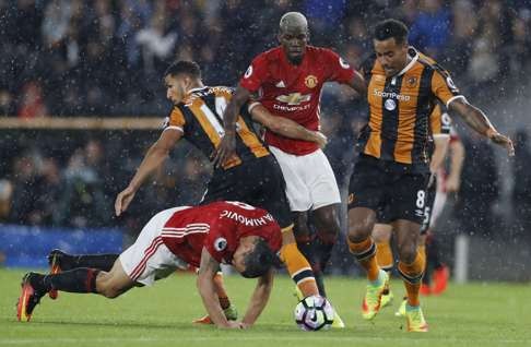 Manchester United's Paul Pogba in action against Hull City. Photo: Reuters