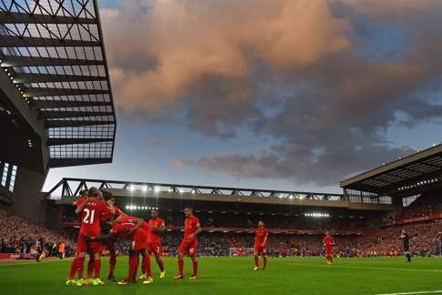 Liverpool’s win was a fitting way to open their new Main Stand. Photo: AFP