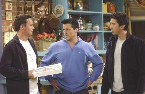 The guys from Friends (from left) Matthew Perry, LeBlanc, and David Schwimmer.