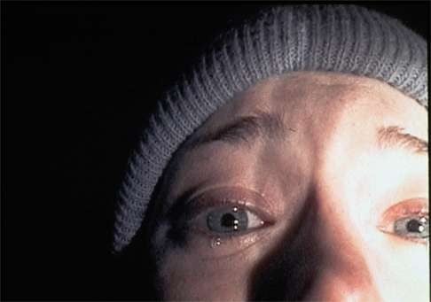 Actress Heather Donahue in one of the most famous shots from the original 1999 film, The Blair Witch Project.