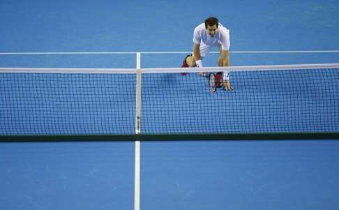 Murray during practice in Glasgow. Photo: Reuters