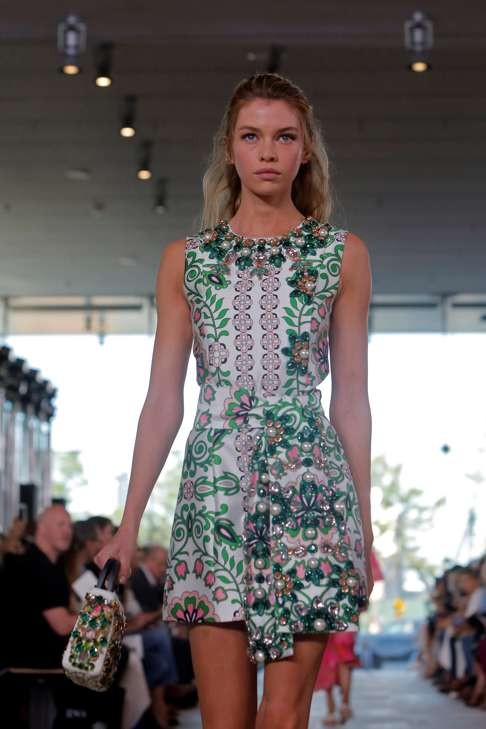 Florals were big, at Tory Burch and elsewhere. Photo: Reuters