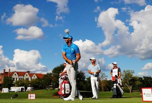 Dustin Johnson during the second round of the Tour Championship at East Lake Golf Club. Photo: AFP
