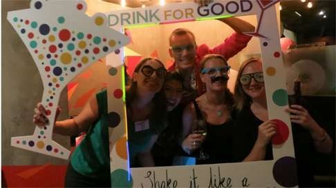 Revellers raise a glass for charity at last year's Drink for Good event.