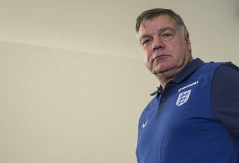 Former England manager Sam Allardyce was replaced by Southgate last week. Photo: EPA