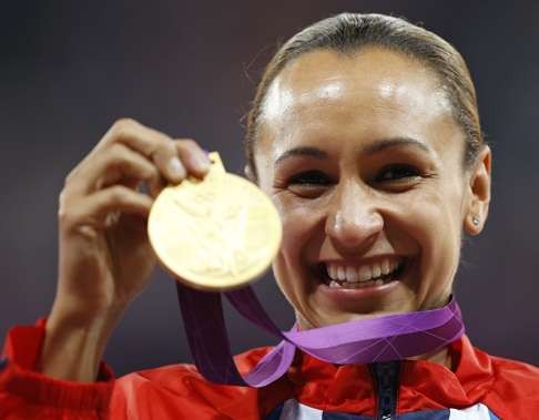 Jessica Ennis poses with her gold medal in 2012.