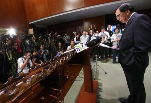 Legco president Andrew Leung opposed the government bid for a judicial review. Photo: David Wong