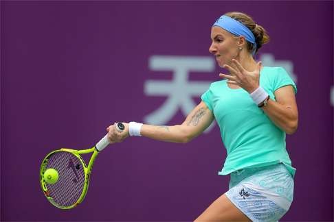Kuznetsova has almost done enough to secure qualification for the end of season finale. Photo: AFP