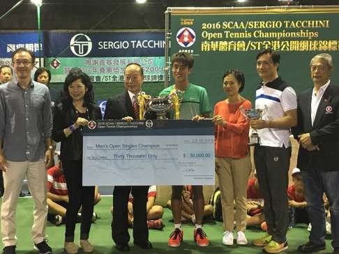 Jack Wong won the SCAA/Sergio Tacchini Open men’s singles title.