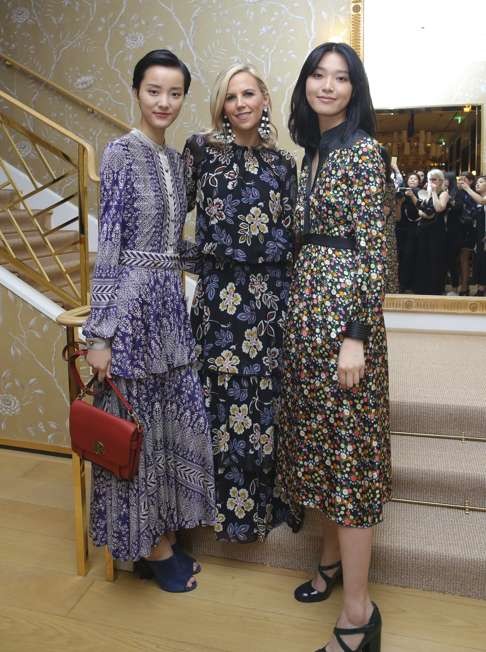 Emma Pei (left), Tory Burch (middle) and You Tianyi at an event at Shanghai Kerry Centre.