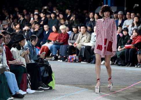 Sakabe, the Marc Jacobs of Japanese fashion, says he was working on his towering heels before Jacobs presented similar shoes at his earlier show in New York. Photo: AFP
