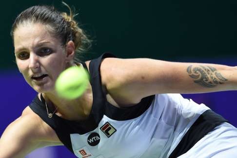 Karolina Pliskova was no match for Agnieszka Radwanska. Photo: AFP