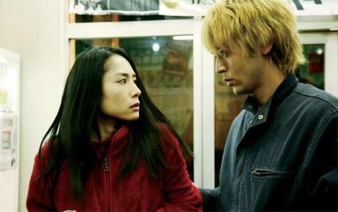 Eri Fukatsu and Satoshi Tsumabuki in Villain, Lee Sang-il’s 2010 film.