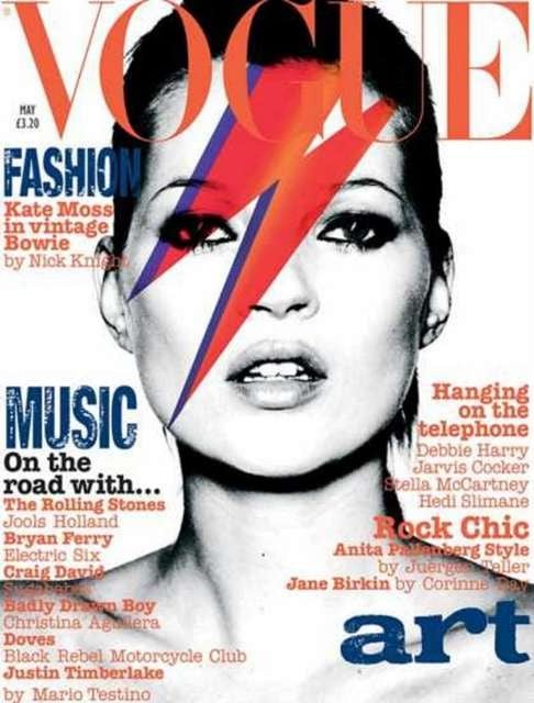 Kate Moss on the cover of British Vogue.