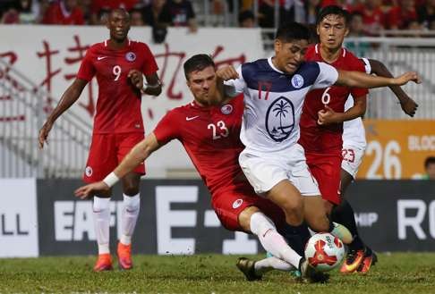 Hong Kong’s Andrew Russell (left) is in doubt with injury. Photo: Jonathan Wong