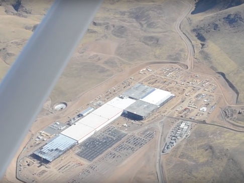 Construction site of Tesla's new 'Gigafactory' near Reno, Nevada. Photo: YouTube/superr00k