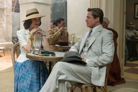 Pitt plays Max Vatan and Marion Cotillard plays Marianne Beausejour in Allied. Photo: TNS