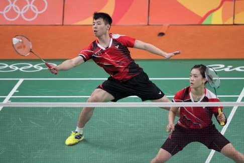 Hong Kong’s Lee Chun-hei and Chau Hoi-wah at the Olympics in Rio. They won their first-round match in Hong Kong on Monday. Photo: SF&OC