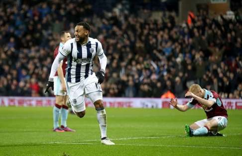 West Bromwich Albion's Matt Phillips (left) scored during the 4-0 win over Burnley. Photo: AP