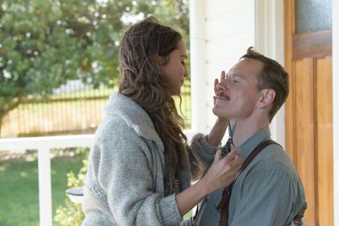 Michael Fassbender and Vikander in The Light Between Oceans.