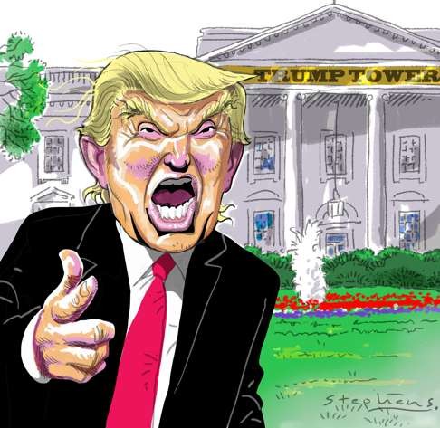 Critics and cynics worry that Donald Trump is trying to bring personal business deal-making into the White House. Illustration: Craig Stephens