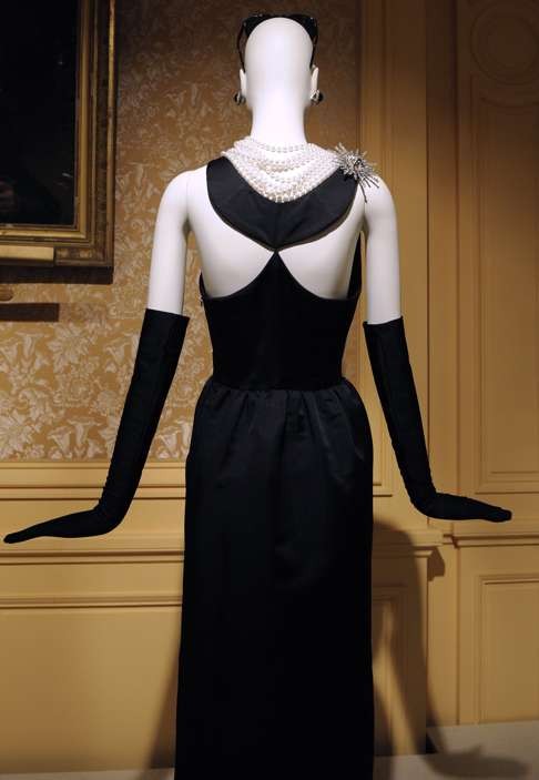The dress Hubert de Givenchy created for Audrey Hepburn for her role in Breakfast at Tiffany's. Photo: AFP
