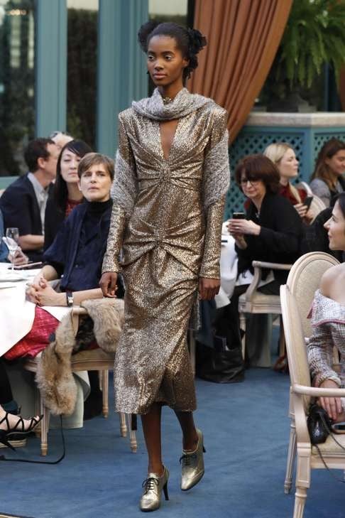 A model presents a Chanel look during the label’s 13th Metiers d'Art fashion show at the Ritz in Paris. Photo: AFP