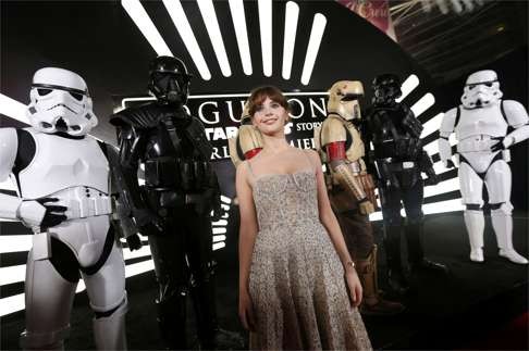 Jones at the world premiere of Rogue One: A Star Wars Story in Hollywood, California. Photo: Reuters