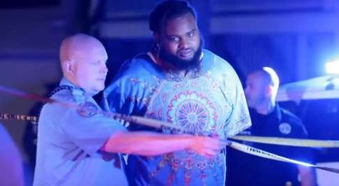 Cardell Hayes was arrested at the scene. Photo: Youtube
