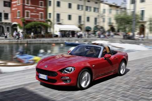 The zippy Fiat Spider 124 does well in cramped European cities . Photo: Newspress