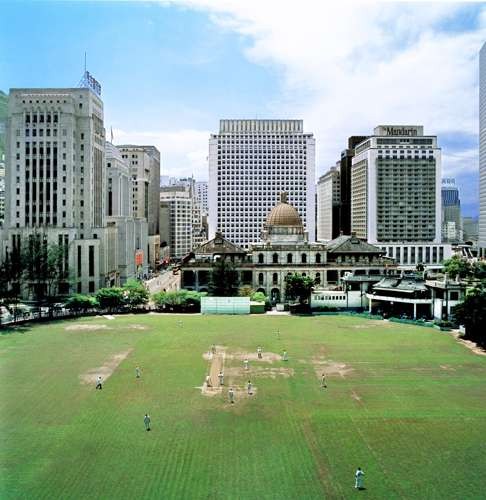 The last cricket match played next to the Supreme Court in Central in 1984. Photo: Keith Macgregor
