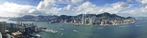 Hong Kong Island from the air. Photo: Keith Macgregor