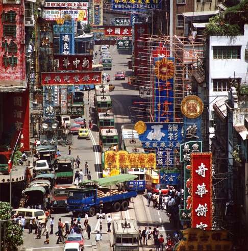 Looking down Johnston Road, in Wan Chai, in 1984. Photo: Keith Macgregor