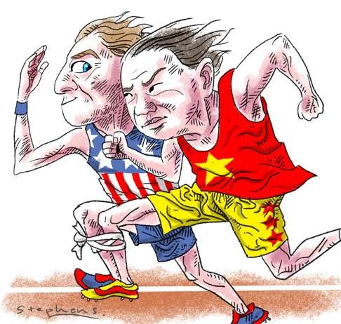With both Beijing and Washington likely to be more focused on domestic priorities in 2017 and beyond, we can hope that they will be able to approach their relationship in a spirit of cooperation and peaceful competition. Illustration: Craig Stephens