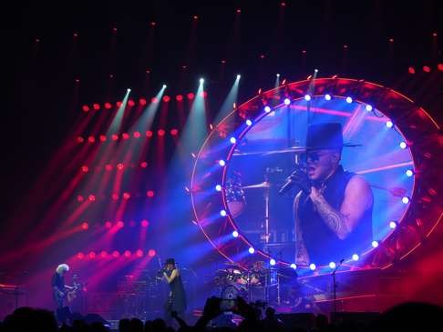 Adam Lambert performing with Queen at AsiaWorld-Expo in September. Photo: Lauren James