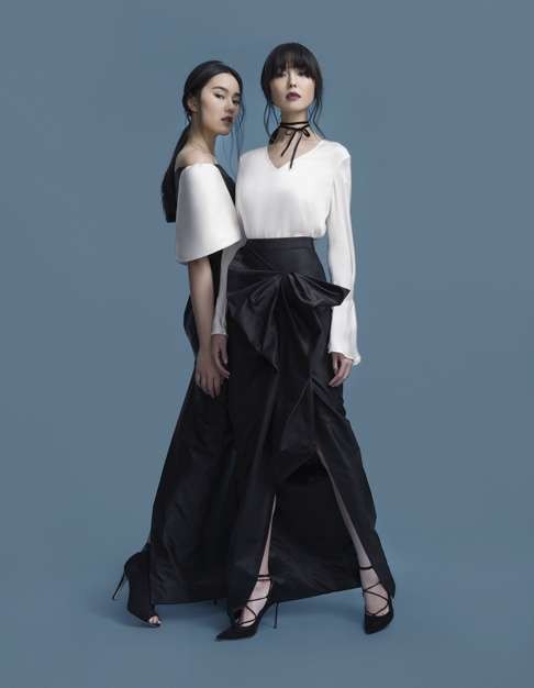 Black and white looks by Hong Kong designer Melissa Bui. Photo: Courtesy of Melissa Bui