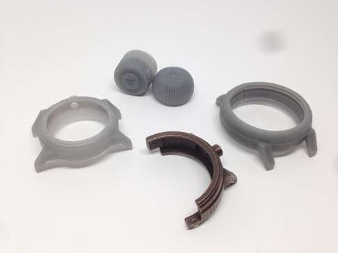 Formlabs 3D printed watch components.