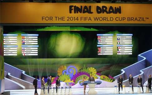 The draw for the 2014 World Cup in Brazil featured 32 teams. Photo: AP