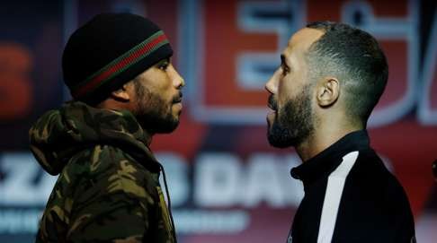 Jack and DeGale go head-to-head in a press conference on Thursday. Photo: Reuters