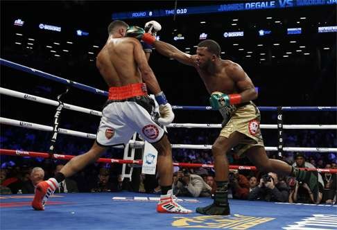 James DeGale and Badou Jack fought out a draw in Brooklyn. Photo: Reuters