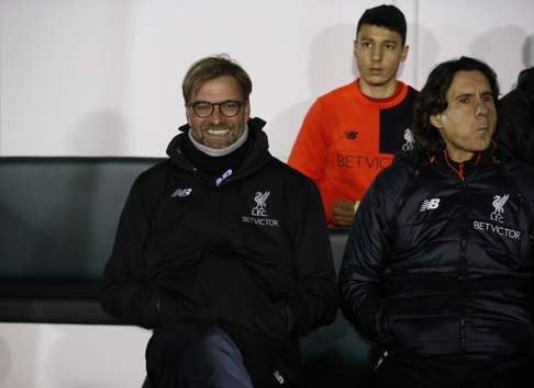Liverpool manager Juergen Klopp was relieved to see his team progress. Photo: Reuters
