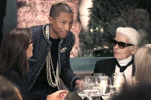 Pharrel Williams and Karl Lagerfeld
